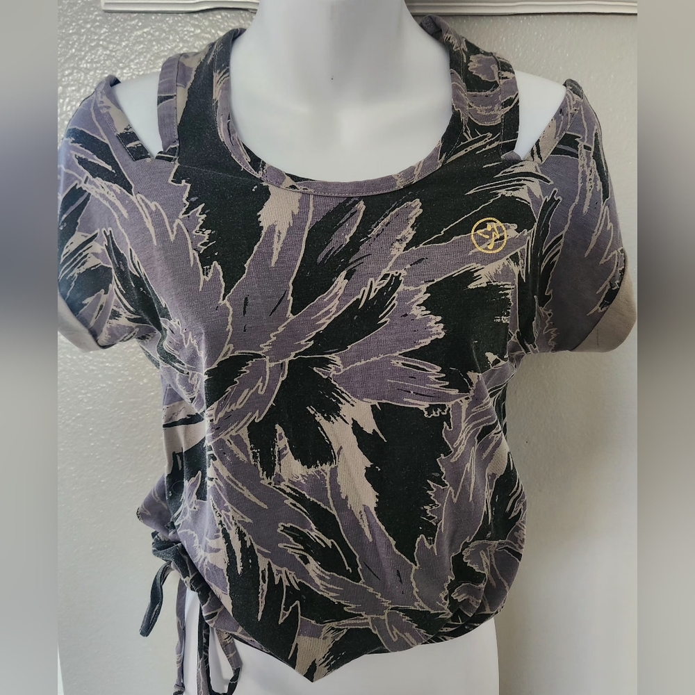 Zumba Fitness Purple and Black Short Sleeve Tee